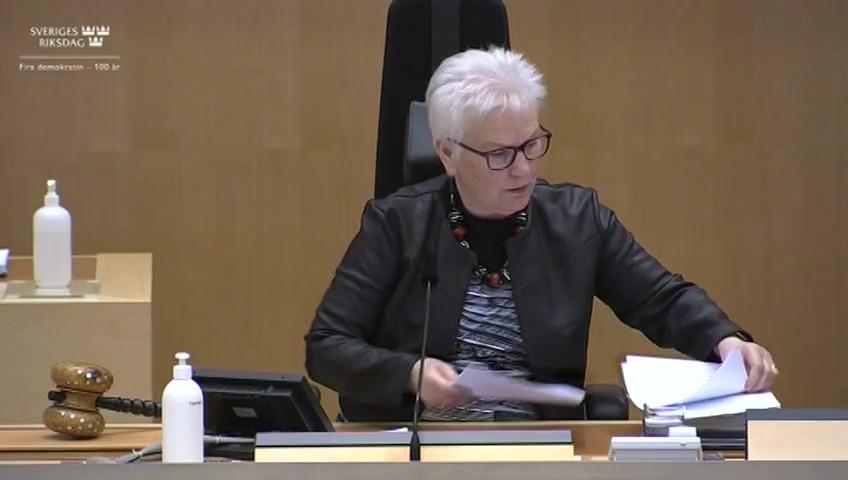 Stillbild från Debatt om förslag, Gränsöverskridande distribution av fonder