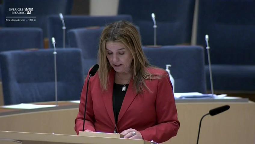 Stillbild från Interpellationsdebatt, Livsmedelsstrategins genomslag på gårdsplanen