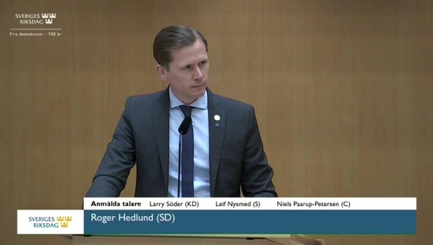 Stillbild från Debatt om förslag, Riksrevisionens rapport om systemet med energideklarationer