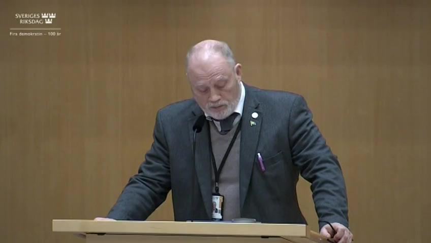 Stillbild från Debatt om förslag, Riksrevisionens rapport om yrkeshögskolan