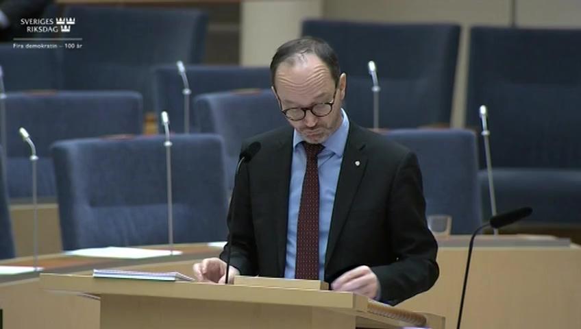 Stillbild från Interpellationsdebatt, Framtidens infrastruktur