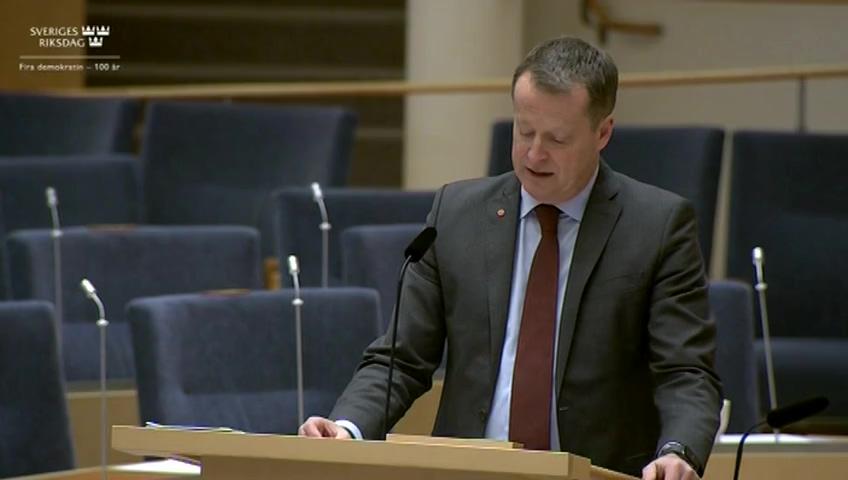 Stillbild från Interpellationsdebatt, Återvändarverksamheten