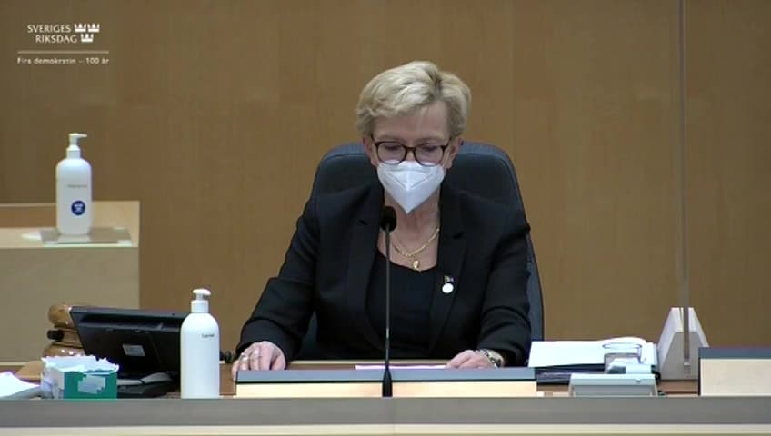 Stillbild från Val, Val av ordförande i riksdagens råd för Riksrevisionen