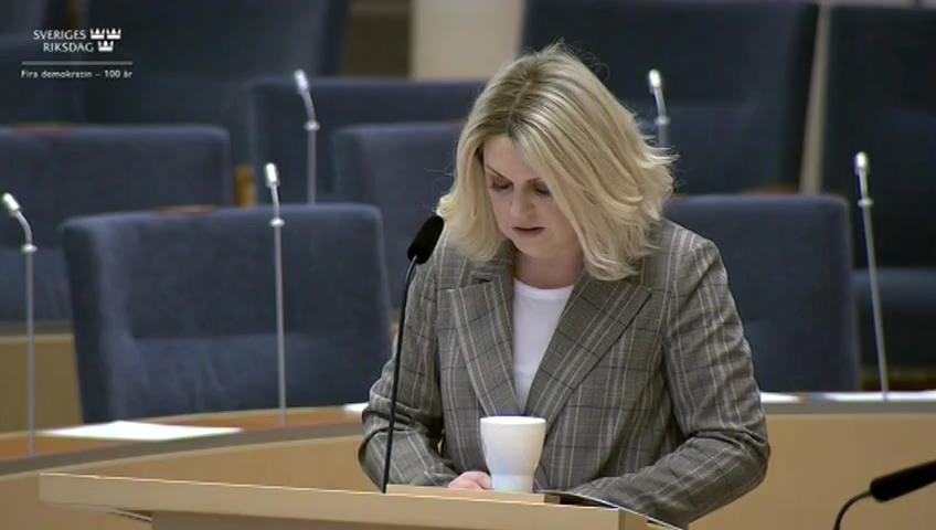 Stillbild från Interpellationsdebatt, Åtgärder för en bättre diabetesvård