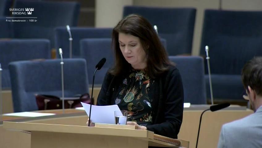 Stillbild från Interpellationsdebatt, Fördraget om icke-spridning av kärnvapen