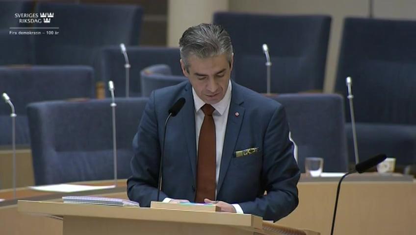 Stillbild från Interpellationsdebatt, Driftssäkerheten i elnätet