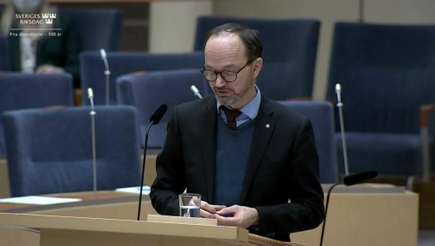 Stillbild från Interpellationsdebatt, Trafikverkets kommunikation till allmänhet och företag