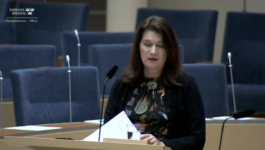 Stillbild från Interpellationsdebatt, Turkiets bristande rättsstat och kränkningar av mänskliga rättigheter