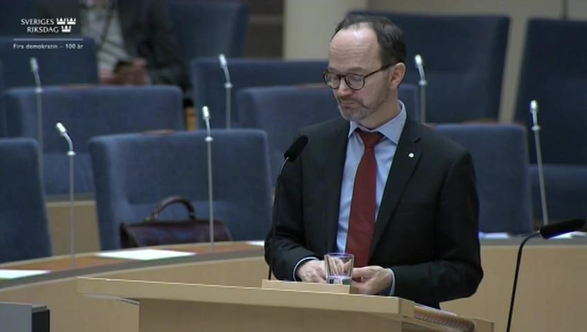 Stillbild från Interpellationsdebatt, Väg 70 Särnaheden-Idre