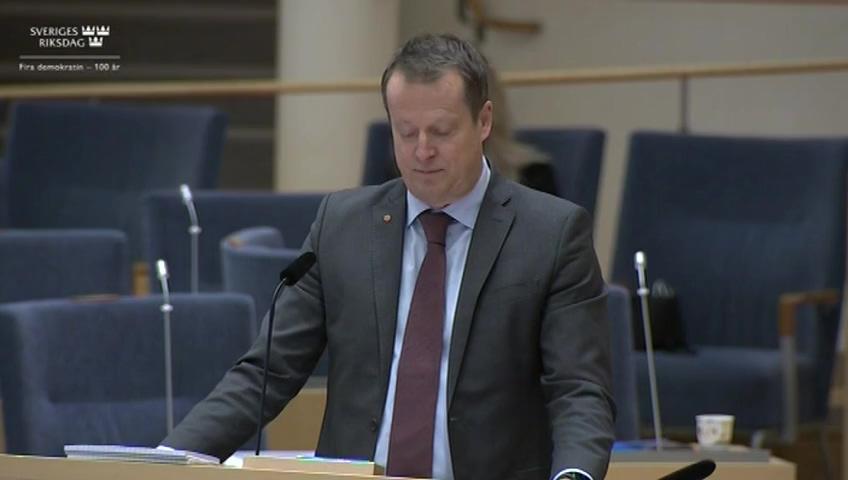 Stillbild från Interpellationsdebatt, Regelverk för arbetskraftsinvandring