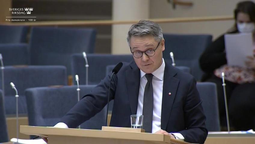 Stillbild från Interpellationsdebatt, Riksintressen