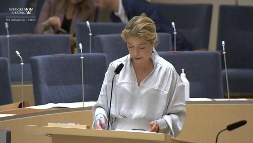 Stillbild från Interpellationsdebatt, Kommuners vetorätt gällande vindkraftverk