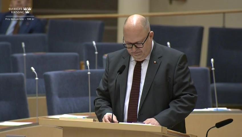 Stillbild från Interpellationsdebatt, SAS