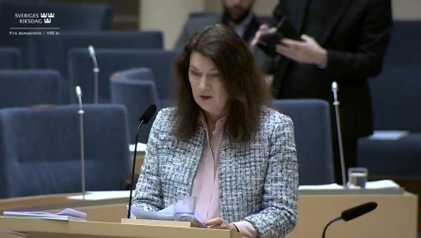 Stillbild från Interpellationsdebatt, Armeniska krigsfångar