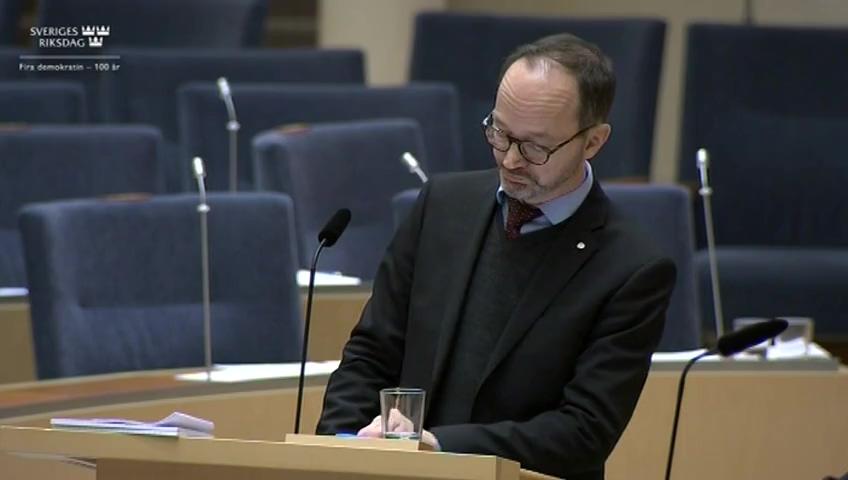 Stillbild från Interpellationsdebatt, Säkerheten vid landets flygplatser