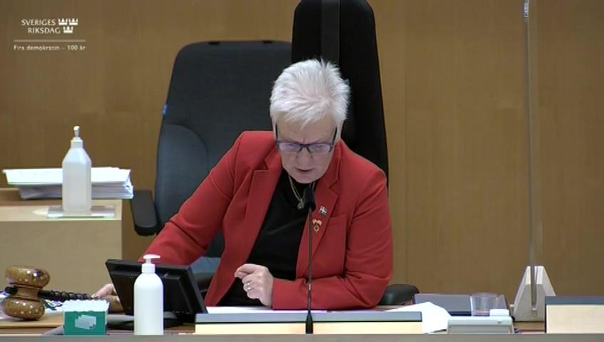 Stillbild från Interpellationsdebatt, Nordiskt energisamarbete