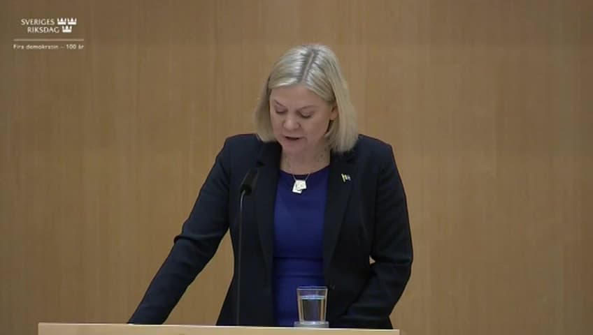 Stillbild från Regeringsförklaring, Regeringsförklaring