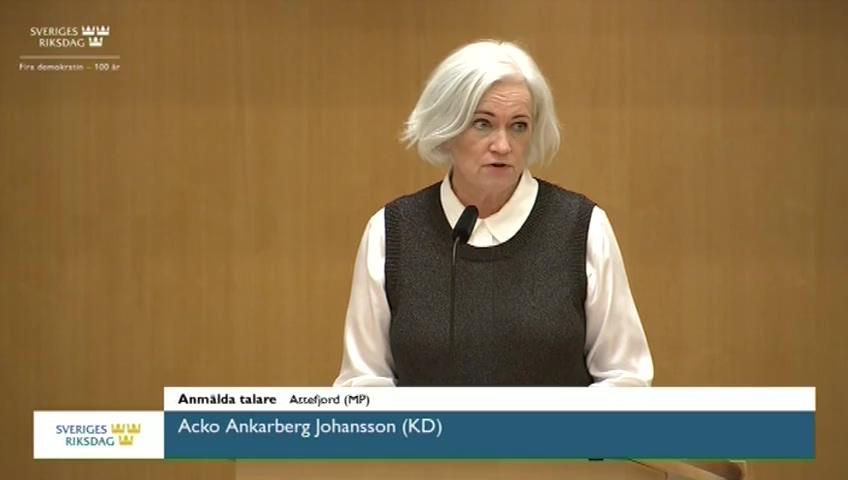 Stillbild från Debatt om förslag, Vård av unga vid Statens institutionsstyrelses särskilda ungdomshem