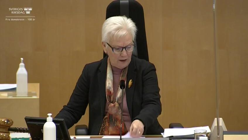 Stillbild från Debatt om förslag, Ändringar i vägsäkerhetslagen