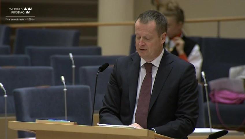 Stillbild från Interpellationsdebatt, Elmarknadshubbens framtid