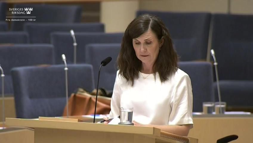 Stillbild från Interpellationsdebatt, Utvecklingen i utsatta områden