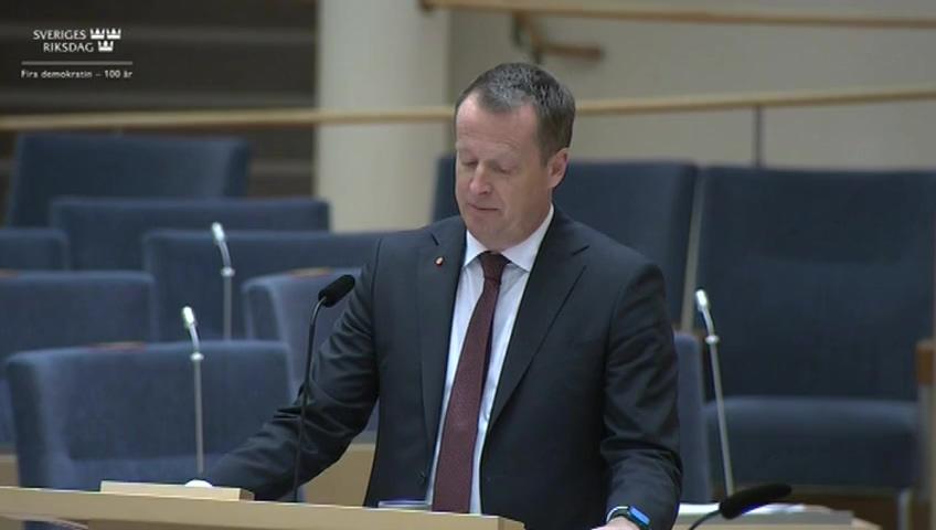 Stillbild från Interpellationsdebatt, Bredbandsutbyggnad