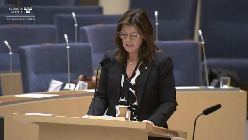 Stillbild från Interpellationsdebatt, Arbetslösheten i Sverige