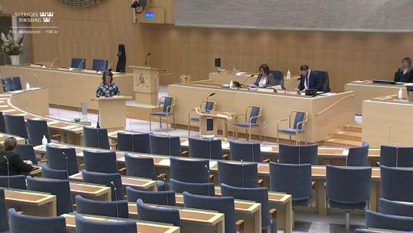 Stillbild från Interpellationsdebatt, Karolinska institutets Kinasamarbeten