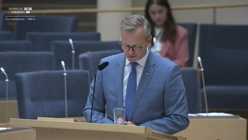 Stillbild från Interpellationsdebatt, Utsläpp i svenska vatten