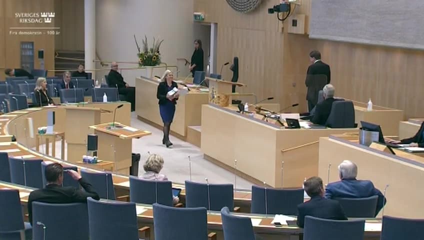 Stillbild från Budgetdebatt, Debatt med anledning av budgetpropositionens avlämnande