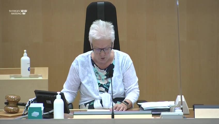 Stillbild från Särskild debatt, Särskild debatt om konflikten i Mellanöstern