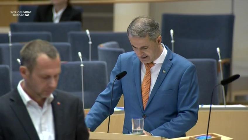 Stillbild från Interpellationsdebatt, Statsstöd i linje med miljömålen