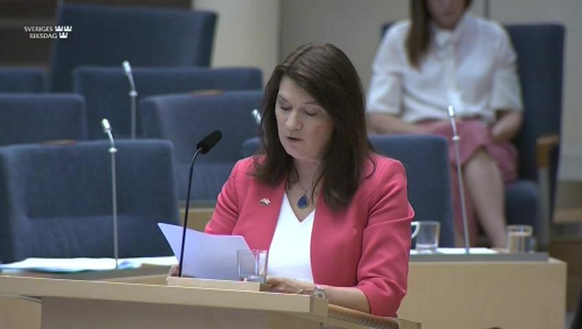 Stillbild från Interpellationsdebatt, Villkorade stöd i FN-systemet för att värna kvinnors och flickors rättigheter