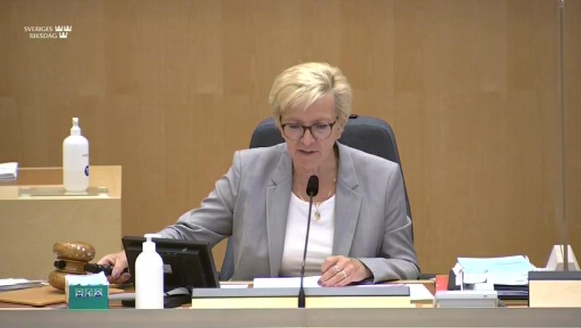 Stillbild från Debatt om förslag, Anpassningar till EU:s marknadskontrollförordning