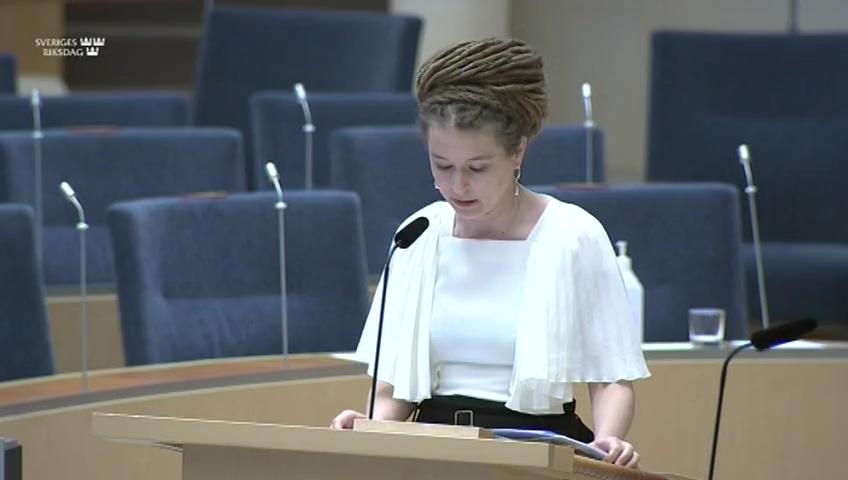 Stillbild från Interpellationsdebatt, En strategi för en återstart av kultursektorn