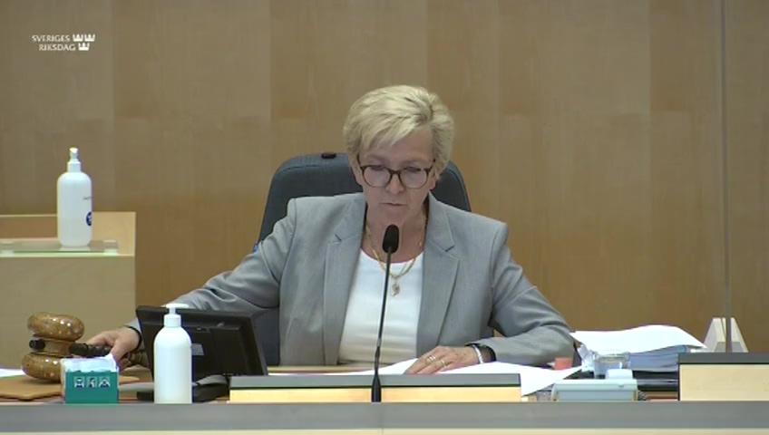 Stillbild från Debatt om förslag, En strategi för hållbar och smart mobilitet