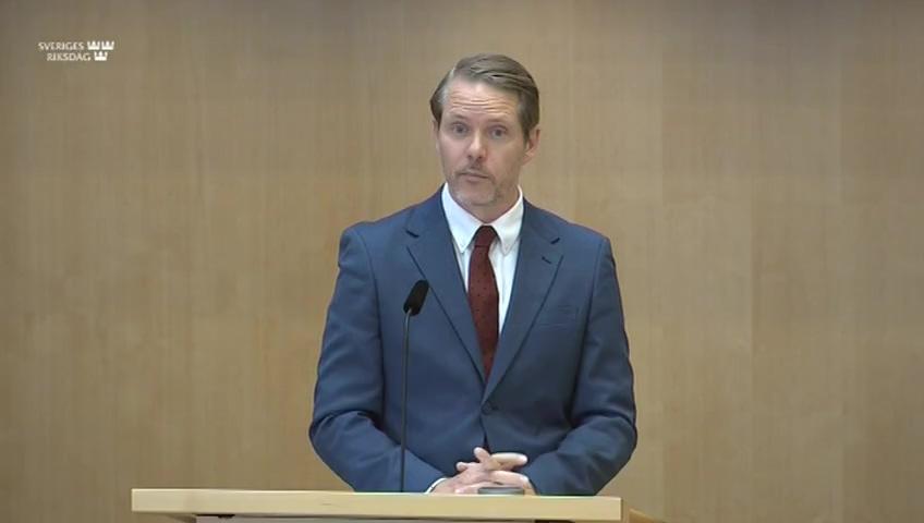 Stillbild från Debatt om förslag, Regelförenkling för företag