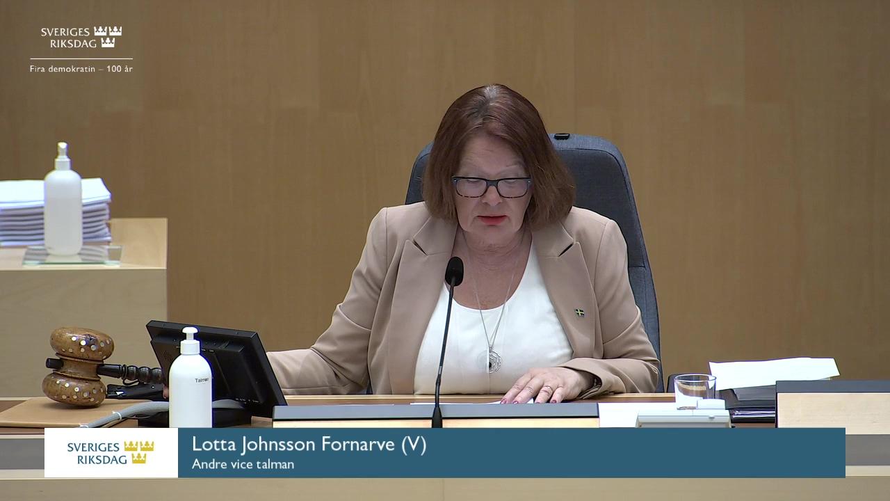 Stillbild från Debatt om förslag, Ett års förlängd giltighetstid för undersökningstillstånd