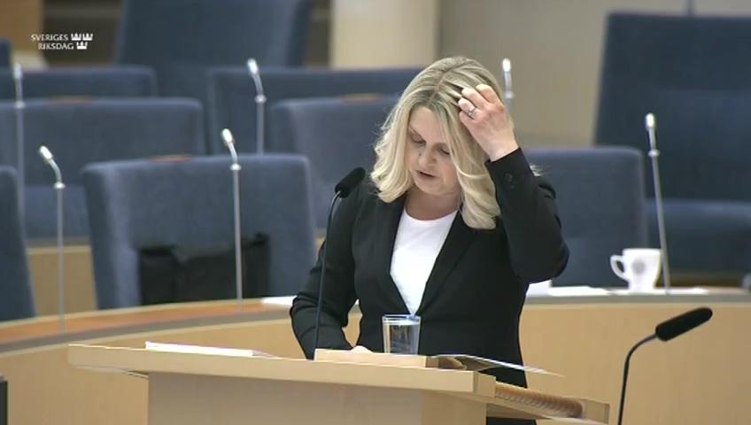 Stillbild från Interpellationsdebatt, En likvärdig arbetsmiljö i alla ambulanser 