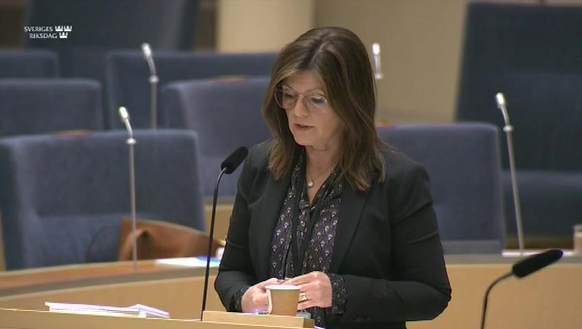 Stillbild från Interpellationsdebatt, Reformeringen av Arbetsförmedlingen