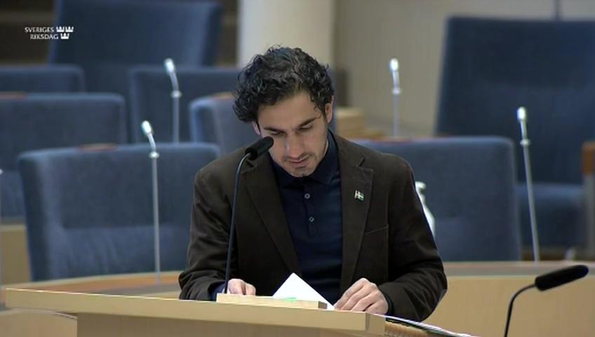 Stillbild från Interpellationsdebatt, Åtgärder för att fler ska få aktivitetsersättning