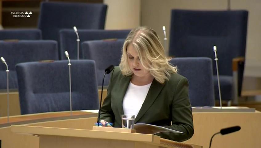 Stillbild från Interpellationsdebatt, Säkerheten vid Sis ungdomshem