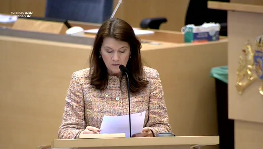 Stillbild från Interpellationsdebatt, Afghanistans konsulat