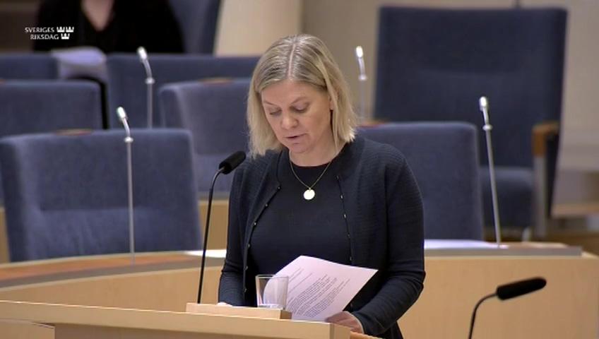 Stillbild från Interpellationsdebatt, Klädskattens effekter