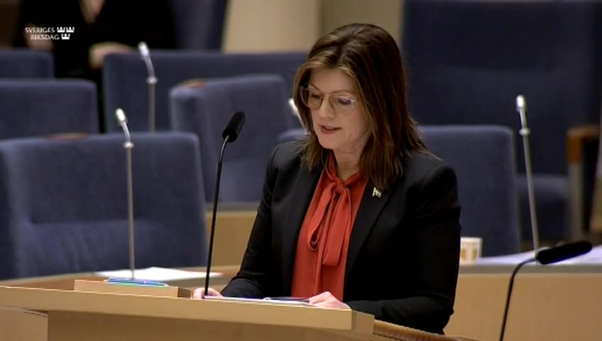 Stillbild från Interpellationsdebatt, Hot och våld i arbetslivet 