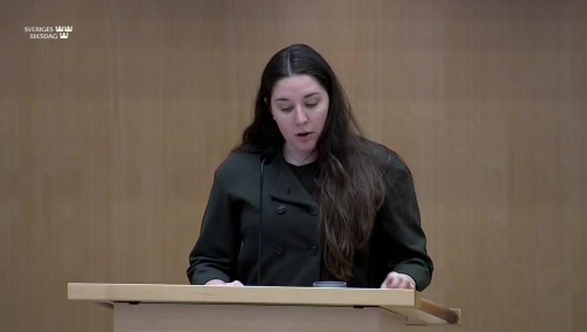 Stillbild från Debatt om förslag, Konkurrensverkets befogenheter