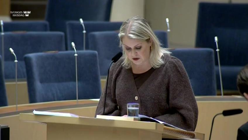 Stillbild från Interpellationsdebatt, Regeringens hantering av covid-19