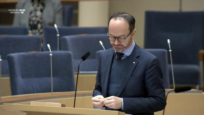 Stillbild från Interpellationsdebatt, Hastighetssänkningar och tillväxten