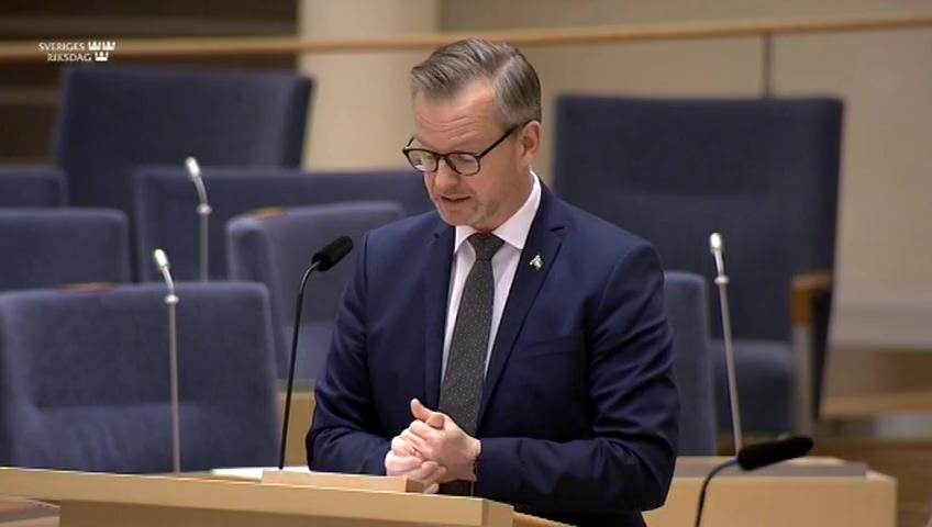 Stillbild från Interpellationsdebatt, Brottsprovokation