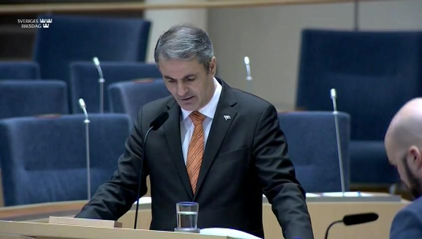 Stillbild från Interpellationsdebatt, Konkurser med anledning av pandemin